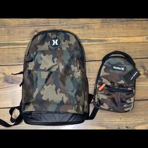 Hurley backpack & lunchbox